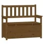 Banco de madera maciza pino marrón miel 112,5x51,5x96,5 cm de vidaXL, Bancos - Ref: Foro24-823562, Precio: 161,62 €, Descuent...