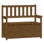 Banco de madera maciza pino marrón miel 112,5x51,5x96,5 cm de vidaXL, Bancos - Ref: Foro24-823562, Precio: 164,43 €, Descuent...