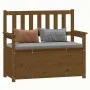 Banco de madera maciza pino marrón miel 112,5x51,5x96,5 cm de vidaXL, Bancos - Ref: Foro24-823562, Precio: 161,62 €, Descuent...
