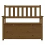 Banco de madera maciza pino marrón miel 112,5x51,5x96,5 cm de vidaXL, Bancos - Ref: Foro24-823562, Precio: 161,62 €, Descuent...