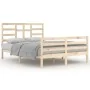 Estructura de cama madera maciza 140x200 cm de vidaXL, Camas y somieres - Ref: Foro24-3105860, Precio: 122,49 €, Descuento: %