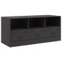 Mueble para TV de acero negro 99x39x44 cm en Muebles TV | Comprar online en Foru.es