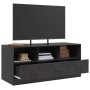 Mueble para TV de acero negro 99x39x44 cm en Muebles TV | Comprar online en Foru.es
