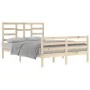 Estructura de cama madera maciza 140x200 cm de vidaXL, Camas y somieres - Ref: Foro24-3105860, Precio: 122,49 €, Descuento: %