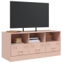 Mueble para TV de acero rosa 99x39x44 cm en Muebles TV | Comprar online en Foru.es