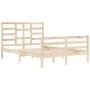 Estructura de cama madera maciza 140x200 cm de vidaXL, Camas y somieres - Ref: Foro24-3105860, Precio: 122,49 €, Descuento: %