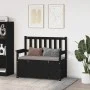 Bank aus massivem schwarzem Kiefernholz, 112,5 x 51,5 x 96,5 cm von vidaXL, Banken - Ref: Foro24-823563, Preis: 129,36 €, Rab...