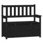 Bank aus massivem schwarzem Kiefernholz, 112,5 x 51,5 x 96,5 cm von vidaXL, Banken - Ref: Foro24-823563, Preis: 129,36 €, Rab...