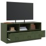 Mueble de TV de acero verde oliva 99x39x44 cm en Muebles TV | Comprar online en Foru.es
