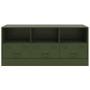 Mueble de TV de acero verde oliva 99x39x44 cm en Muebles TV | Comprar online en Foru.es