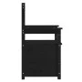 Bank aus massivem schwarzem Kiefernholz, 112,5 x 51,5 x 96,5 cm von vidaXL, Banken - Ref: Foro24-823563, Preis: 129,36 €, Rab...