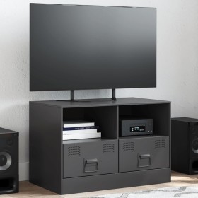 Mueble para TV de acero negro 67x39x44 cm en Muebles TV | Comprar online en Foru.es