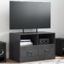 Mueble para TV de acero negro 67x39x44 cm en Muebles TV | Comprar online en Foru.es