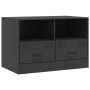 Mueble para TV de acero negro 67x39x44 cm en Muebles TV | Comprar online en Foru.es