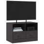 Mueble para TV de acero negro 67x39x44 cm en Muebles TV | Comprar online en Foru.es