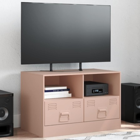 Mueble para TV de acero rosa 67x39x44 cm en Muebles TV | Comprar online en Foru.es