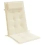 Cojines de silla respaldo alto 4 uds tela Oxford color crema de vidaXL, Cojines para sillas y sofás - Ref: Foro24-361881, Pre...