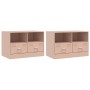 Muebles para TV 2 unidades acero rosa 67x39x44 cm en Muebles TV | Comprar online en Foru.es