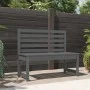 Banco de jardín madera maciza de pino gris 109 cm de vidaXL, Bancos de jardín - Ref: Foro24-824034, Precio: 91,91 €, Descuent...