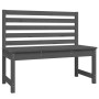 Banco de jardín madera maciza de pino gris 109 cm de vidaXL, Bancos de jardín - Ref: Foro24-824034, Precio: 95,70 €, Descuent...