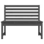 Banco de jardín madera maciza de pino gris 109 cm de vidaXL, Bancos de jardín - Ref: Foro24-824034, Precio: 91,91 €, Descuent...