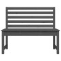Banco de jardín madera maciza de pino gris 109 cm de vidaXL, Bancos de jardín - Ref: Foro24-824034, Precio: 95,70 €, Descuent...