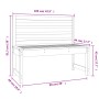 Banco de jardín madera maciza de pino gris 109 cm de vidaXL, Bancos de jardín - Ref: Foro24-824034, Precio: 95,70 €, Descuent...
