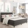 Cama box spring tela gris oscuro 180x200 cm de vidaXL, Camas y somieres - Ref: Foro24-3054714, Precio: 654,56 €, Descuento: %