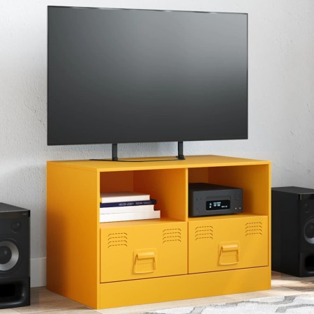 Mueble para TV de acero amarillo mostaza 67x39x44 cm en Muebles TV | Comprar online en Foru.es