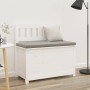 Banco de madera maciza de pino blanco 80x41x77 cm de vidaXL, Bancos - Ref: Foro24-823550, Precio: 116,39 €, Descuento: %