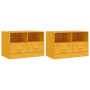 Muebles para TV 2 unidades acero amarillo mostaza 67x39x44 cm en Muebles TV | Comprar online en Foru.es