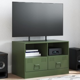 Mueble para TV de acero verde oliva 67x39x44 cm en Muebles TV | Comprar online en Foru.es