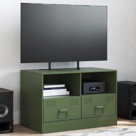 Mueble para TV de acero verde oliva 67x39x44 cm en Muebles TV | Comprar online en Foru.es
