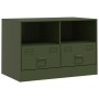 Mueble para TV de acero verde oliva 67x39x44 cm en Muebles TV | Comprar online en Foru.es
