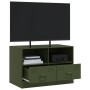 Mueble para TV de acero verde oliva 67x39x44 cm en Muebles TV | Comprar online en Foru.es