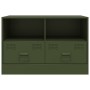 Mueble para TV de acero verde oliva 67x39x44 cm en Muebles TV | Comprar online en Foru.es