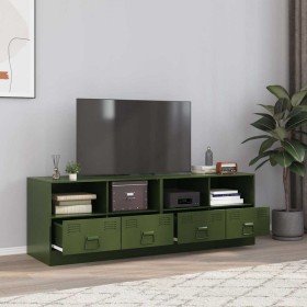 Muebles para TV 2 unidades acero verde oliva 67x39x44 cm en Muebles TV | Comprar online en Foru.es