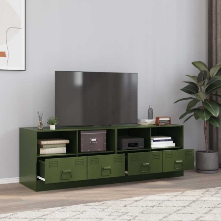 Muebles para TV 2 unidades acero verde oliva 67x39x44 cm en Muebles TV | Comprar online en Foru.es