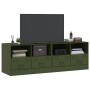 Muebles para TV 2 unidades acero verde oliva 67x39x44 cm en Muebles TV | Comprar online en Foru.es