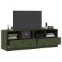 Muebles para TV 2 unidades acero verde oliva 67x39x44 cm en Muebles TV | Comprar online en Foru.es