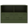 Muebles para TV 2 unidades acero verde oliva 67x39x44 cm en Muebles TV | Comprar online en Foru.es