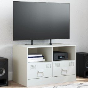 Mueble para TV de acero blanco 67x39x44 cm en Muebles TV | Comprar online en Foru.es