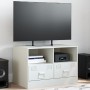 Mueble para TV de acero blanco 67x39x44 cm en Muebles TV | Comprar online en Foru.es