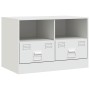 Mueble para TV de acero blanco 67x39x44 cm en Muebles TV | Comprar online en Foru.es