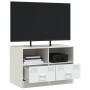 Mueble para TV de acero blanco 67x39x44 cm en Muebles TV | Comprar online en Foru.es