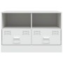 Mueble para TV de acero blanco 67x39x44 cm en Muebles TV | Comprar online en Foru.es