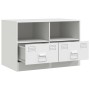 Mueble para TV de acero blanco 67x39x44 cm en Muebles TV | Comprar online en Foru.es
