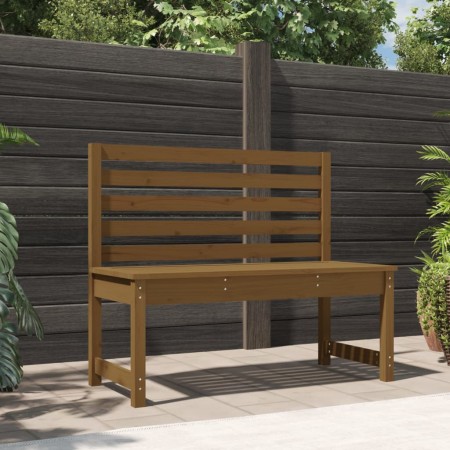 Banco de jardín madera maciza pino marrón miel 109 cm de vidaXL, Bancos de jardín - Ref: Foro24-824035, Precio: 95,61 €, Desc...