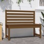 Banco de jardín madera maciza pino marrón miel 109 cm de vidaXL, Bancos de jardín - Ref: Foro24-824035, Precio: 95,61 €, Desc...