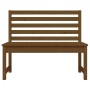 Banco de jardín madera maciza pino marrón miel 109 cm de vidaXL, Bancos de jardín - Ref: Foro24-824035, Precio: 95,61 €, Desc...